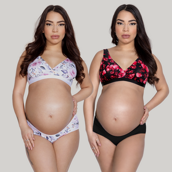 Top ciążowy Lilly 2-pack flowers/peony