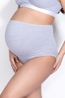 Figi ciążowe na brzuch Mama Belly szary