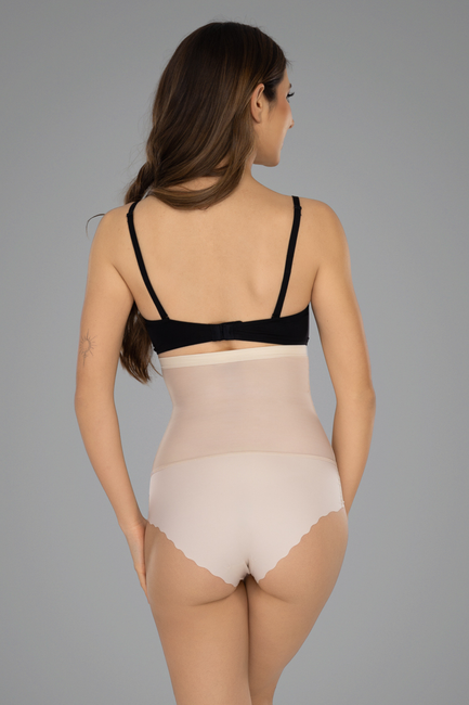 Wysokie figi wyszczuplające GLAM beż