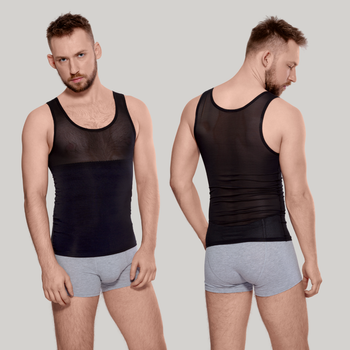 KOSZULKA wyszczuplająca męska BODY PERFECT 180/190 czerń