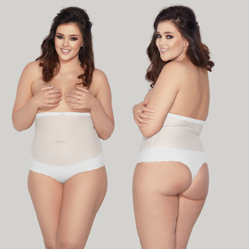 Wysokie stringi modelujące GLAM STRING biel