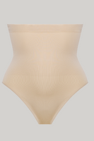 Wysokie stringi bezszwowe Elite V beż