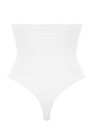 Wysokie stringi bezszwowe Elite V biel