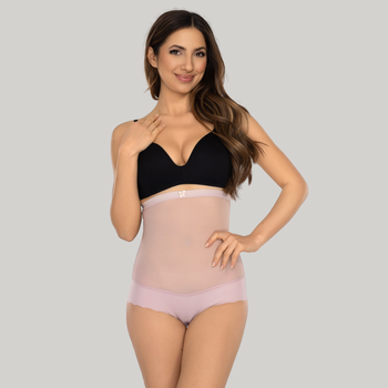 Wysokie figi wyszczuplające GLAM pudrowy róż