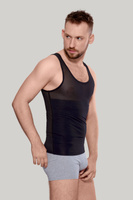 KOSZULKA wyszczuplająca męska BODY PERFECT 180/190 czerń 2-pak