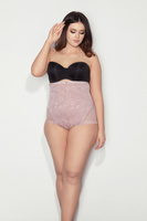 Wysokie figi modelujące GLOSSY HI-WAIST pudrowy róż