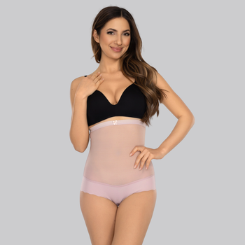 Wysokie figi wyszczuplające GLAM pudrowy róż