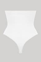 Wysokie stringi bezszwowe Elite V biel