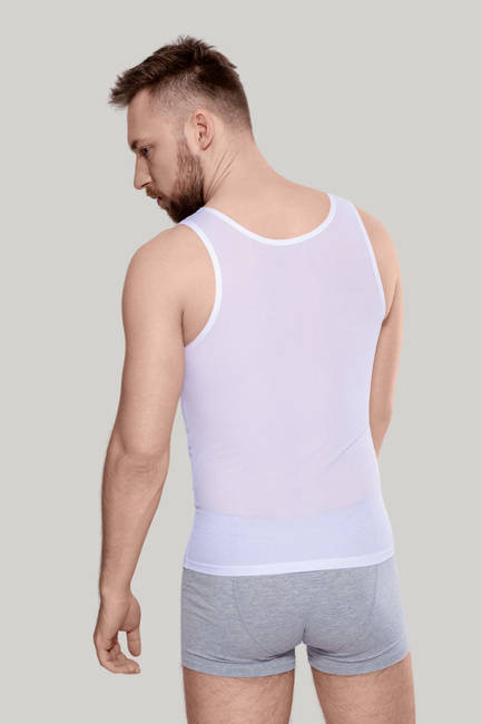 KOSZULKA wyszczuplająca męska BODY PERFECT 180/190 biel 2-pak
