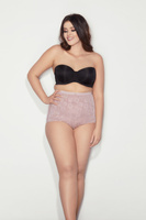 Zabudowane figi GLOSSY BRIEFS pudrowy róż