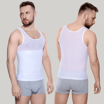 KOSZULKA wyszczuplająca męska BODY PERFECT 180/190 biel