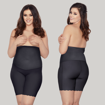 Wysokie figi z nogawkami GLAM FORM 3XL-5XL czerń