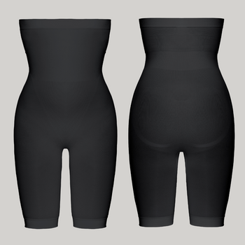 Wysokie figi bezszwowe z nogawkami Elite VI czerń