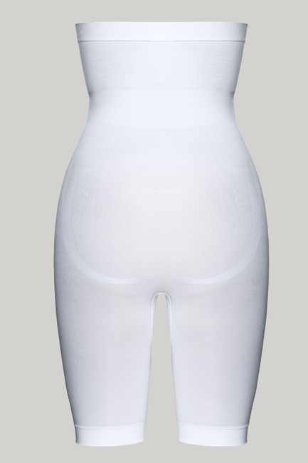 Wysokie figi bezszwowe z nogawkami Elite VI biel