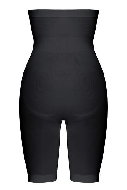 Wysokie figi bezszwowe z nogawkami Elite VI czerń