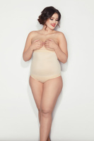 Wysokie figi wyszczuplające IGA INTENSE 6XL-9XL beż