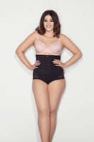 Wysokie figi modelujące GLOSSY HI-WAIST czerń