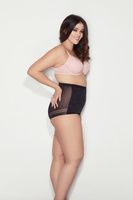 Zabudowane figi GLOSSY BRIEFS czerń