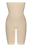 Wysokie figi bezszwowe z nogawkami Elite VI beż