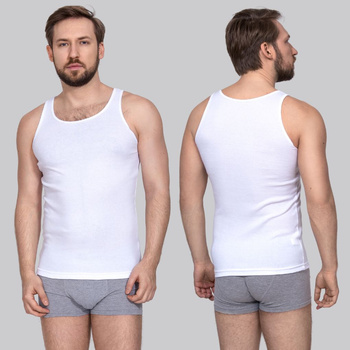 Podkoszulek męski bawełniany biały 3XL-4XL