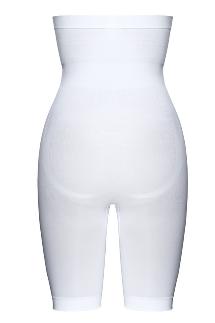 Wysokie figi bezszwowe z nogawkami Elite VI biel