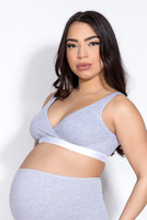 Top ciążowy Lilly 2-pack szary/pudrowy róż