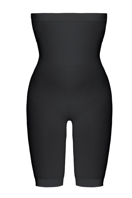 Wysokie figi bezszwowe z nogawkami Elite VI czerń