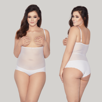 Body wyszczuplające GLAM BODY biel XS-3XL