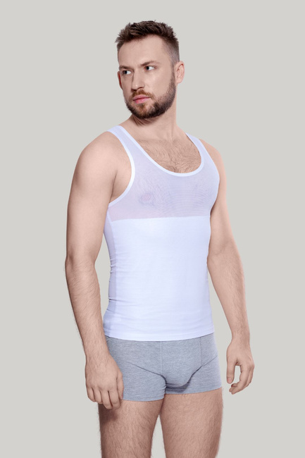 KOSZULKA wyszczuplająca męska BODY PERFECT 170/180 biel