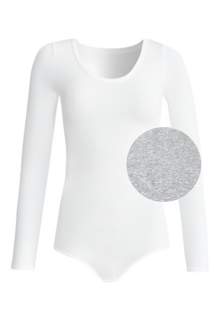 Body bawełniane Julia szary melange