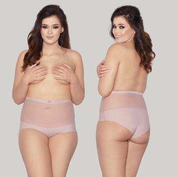 Figi opinające GLAM LOW 3XL- 5XL pudrowy róż