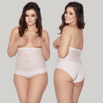 Wysokie figi wyszczuplające GLAM biel