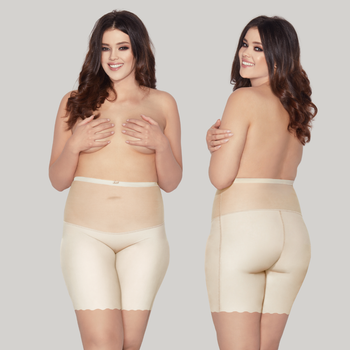 Figi z nogawkami GLAM FORM LOW 3XL-5XL beż