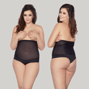 Wysokie stringi modelujące GLAM STRING czerń