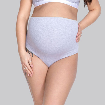 Figi ciążowe na brzuch Mama Belly szary