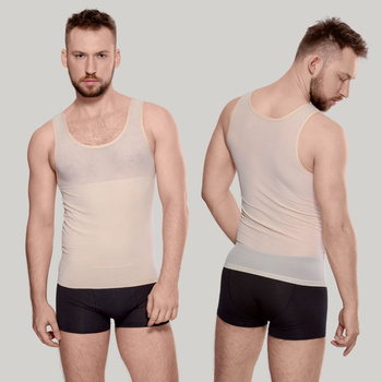 KOSZULKA wyszczuplająca męska BODY PERFECT 180/190 beż