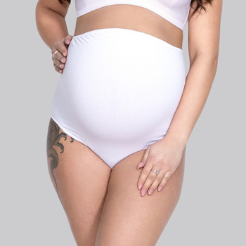 Figi ciążowe na brzuch Mama Belly biały