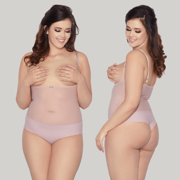 Wyszczuplające GLAM BODY STRING pudrowy róż